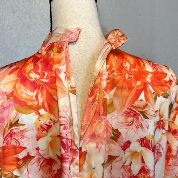 NEW Mac Duggal  leena floral print high neck women’s flowy mini dress size 4 - Picture 9 of 14